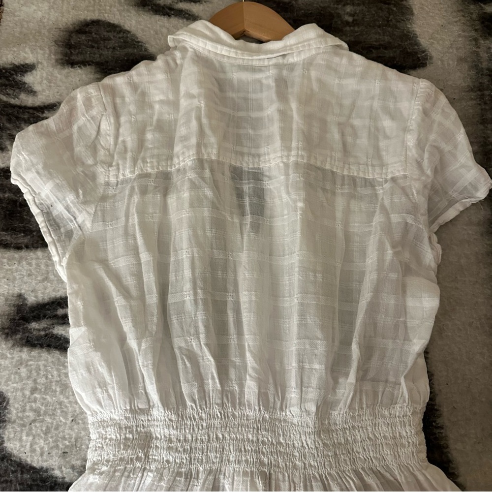 Guess Short Sleeves Blouse White size L Women - Picture 10 of 14
